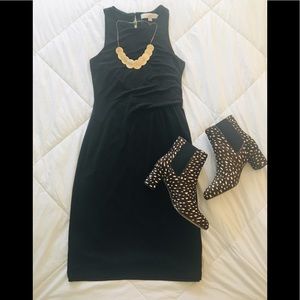 LOFT Black Fitted Dress - Size XS Petite XS